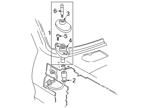 2004 Ford E-250 Antenna & Radio Diagram