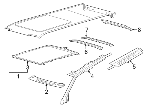 2020 Lincoln Navigator Roof & Components Diagram 1 - Thumbnail