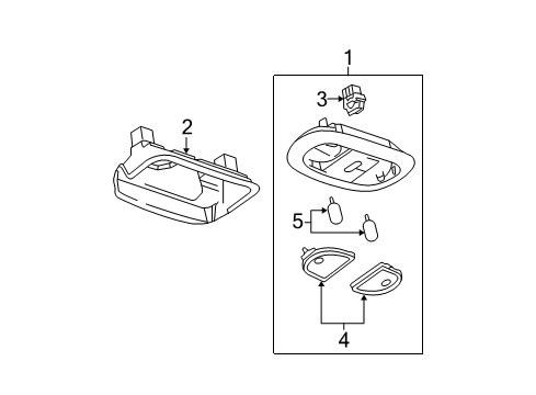 2008 Ford F-350 Super Duty Overhead Console Diagram