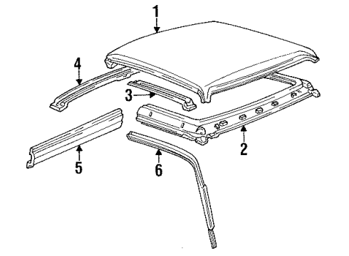 1995 Ford Ranger Roof & Components Diagram