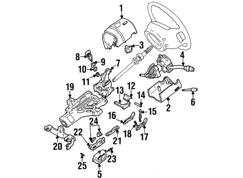 2001 Mercury Mountaineer Switch Assembly - Alarm Diagram for 6W7Z-14018-A