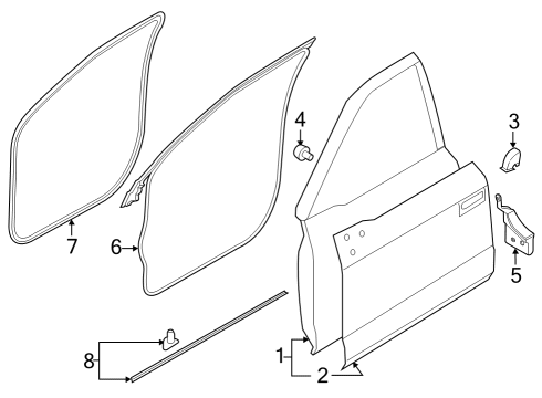 2018 Ford F-150 Front Door Diagram