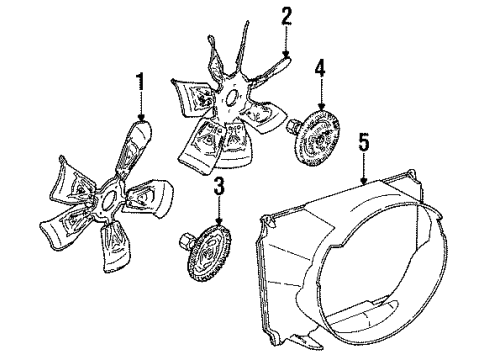 1996 Ford Crown Victoria Cooling System, Radiator, Water Pump, Cooling Fan Diagram 1 - Thumbnail