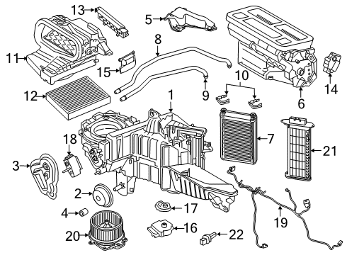 2018 Ford F-150 Blower Motor & Fan, Air Condition Diagram 2 - Thumbnail