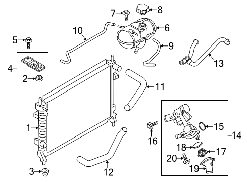 2017 Ford Mustang Connection - Water Outlet Diagram for BR3Z-8592-Q