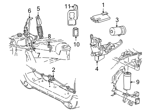 2002 Ford Expedition Auto Leveling Components Diagram