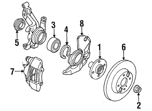 1994 Mercury Tracer Front Brakes Diagram