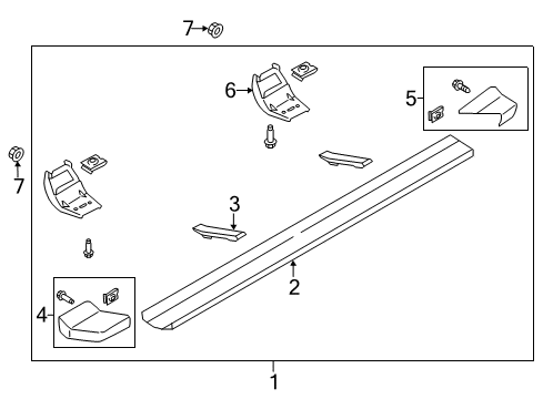 2020 Ford F-350 Super Duty Step Assembly Diagram for HC3Z-16450-HA