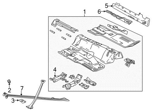 2005 Ford Thunderbird Pan Assembly - Floor Diagram for 3W6Z-7611135-AA