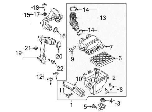 2020 Lincoln Continental Tube - Air Cleaner Intake Diagram for GD9Z-9C675-A