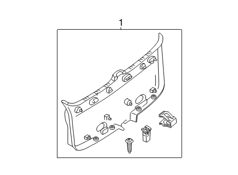 2009 Ford Escape Interior Trim - Lift Gate Diagram