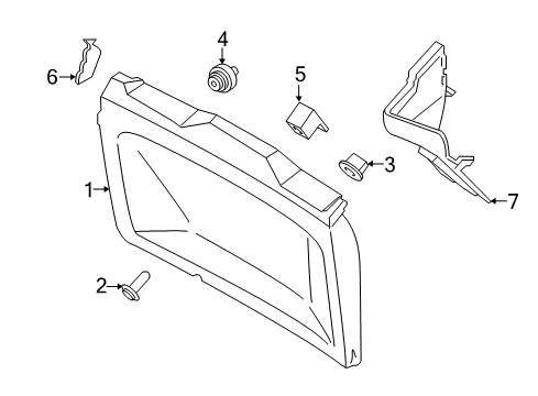 2019 Ford EcoSport Interior Trim - Back Door Diagram