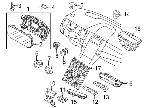 2018 Ford Police Interceptor Sedan Instruments & Gauges Diagram