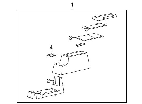 2007 Ford Freestar Panel Assembly - Console Diagram for 3F2Z-17045A36-CAC