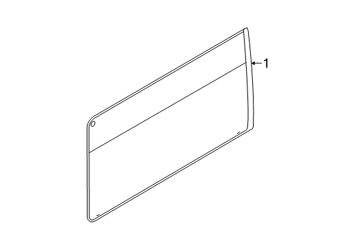 2016 Ford Transit-350 HD Quarter Window Glass Diagram for BK3Z-6129710-AD