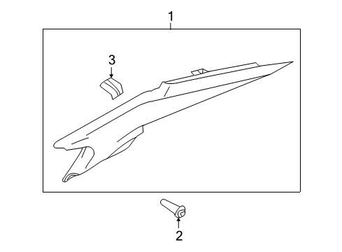 2016 Ford Special Service Police Sedan Trim - "C" Pillar Diagram for BG1Z-5452018-AB