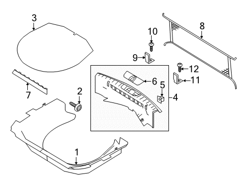 2019 Ford Explorer Interior Trim - Rear Body Diagram