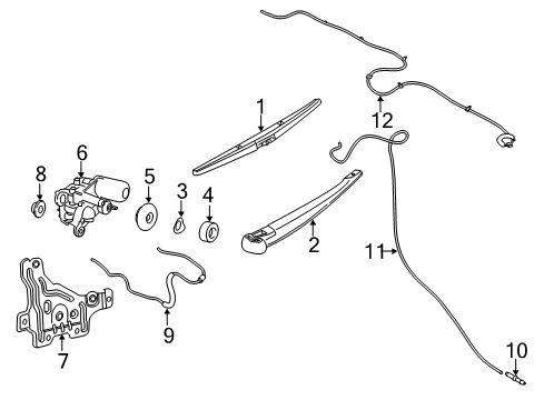 2018 Ford Transit Connect Bracket - Wiper Motor Diagram for DT1Z-17496-A