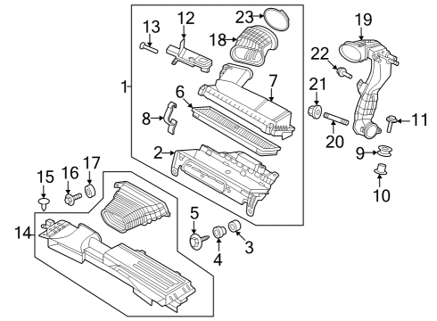 2023 Ford Escape TUBE - AIR CLEANER INTAKE Diagram for PZ1Z-9C675-A