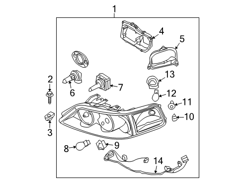 2003 Lincoln Town Car Headlamps Diagram