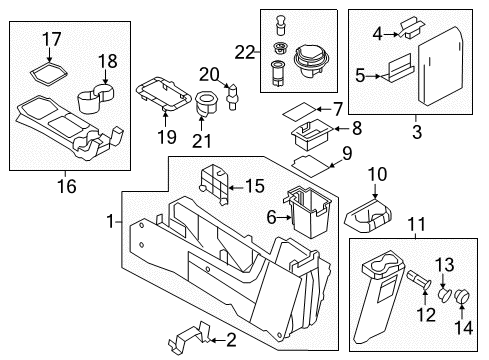 2010 Mercury Mariner Center Console Diagram 1 - Thumbnail