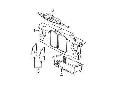 2003 Ford Explorer Sport Radiator Support Diagram