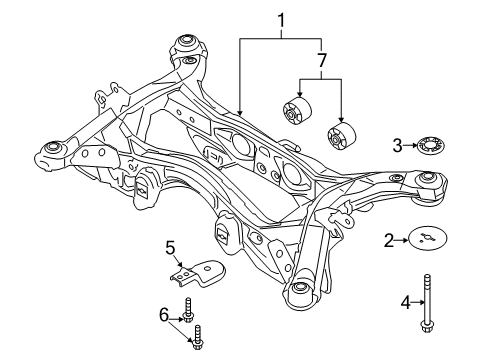 2015 Lincoln MKX Suspension Mounting - Rear Diagram 1 - Thumbnail