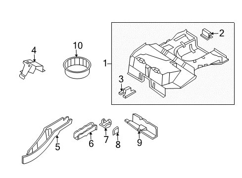 2006 Ford Focus Rear Body - Floor & Rails Diagram