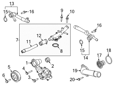 2018 Lincoln MKX Water Pump Diagram 1 - Thumbnail