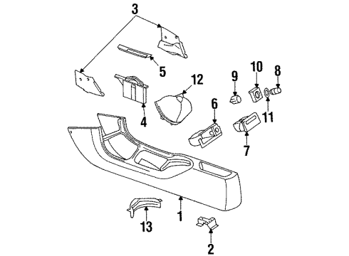 1999 Mercury Cougar Console Diagram 2 - Thumbnail