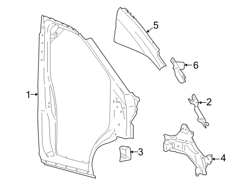 2023 Ford E-Transit Aperture Panel Diagram