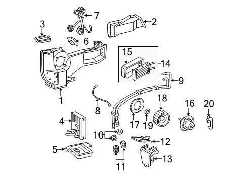 2014 Ford E-250 HVAC Case Diagram 1 - Thumbnail