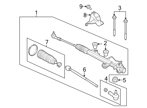 2023 Ford Transit-350 HD Steering Column & Wheel, Steering Gear & Linkage Diagram