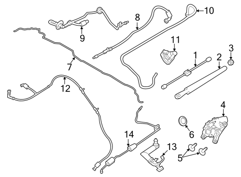 2023 Lincoln Aviator Wiper & Washer Components Diagram