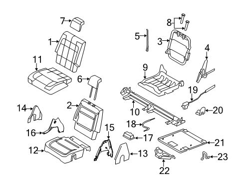 2012 Ford Flex Cover - Seat Back Latch Diagram for AE9Z-7461348-BA