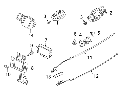 2022 Ford Expedition Lock & Hardware Diagram 2 - Thumbnail