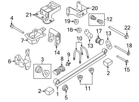 2019 Ford Transit-250 Rear Suspension Components, Stabilizer Bar Diagram