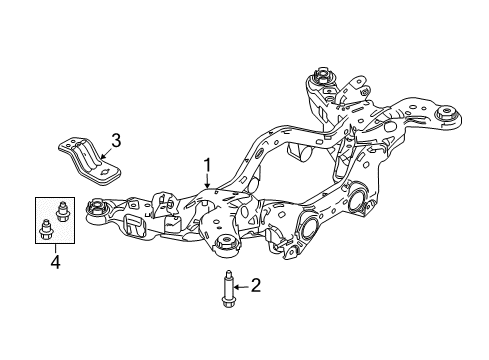 2012 Ford Flex Suspension Mounting - Rear Diagram