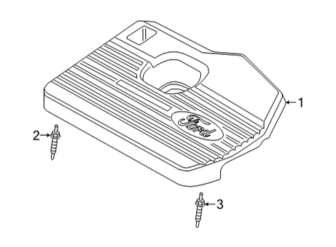 2022 Ford Bronco Sport Cover Diagram for K2GZ-6A949-A