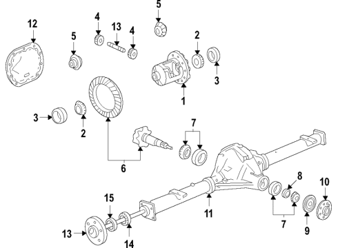 2021 Ford F-150 Rear Axle, Differential, Propeller Shaft Diagram