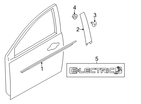 2014 Ford Focus Weatherstrip - Door Belt Diagram for BM5Z-5821453-B