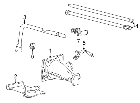 2003 Ford Excursion Lever - Lifting Jack Diagram for 3C7Z-17081-AA