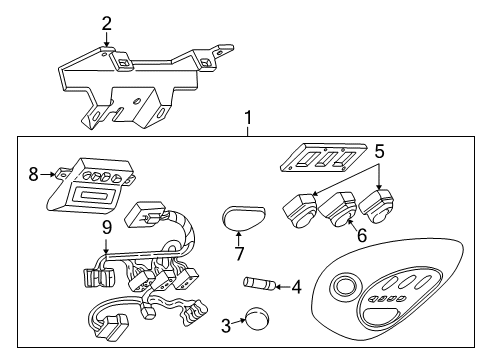 1997 Ford Expedition Sunroof Diagram 1 - Thumbnail