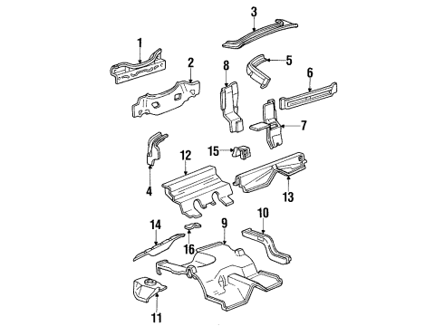 1995 Ford Mustang Crossmember Assembly Diagram for F4ZZ6310782A