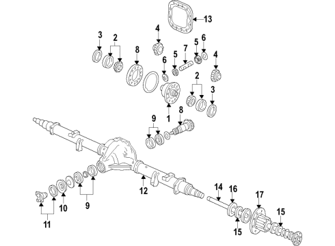 2022 Ford F-350 Super Duty HOUSING - REAR AXLE Diagram for LC3Z-4010-F