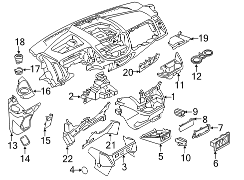 2019 Ford Transit-150 Insulator - Instrument Panel Diagram for BK3Z-6101670-A