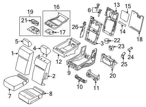 2022 Ford F-250 Super Duty Front Seat Components Diagram