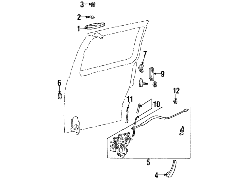 1998 Ford Windstar Sliding Door, Body Diagram