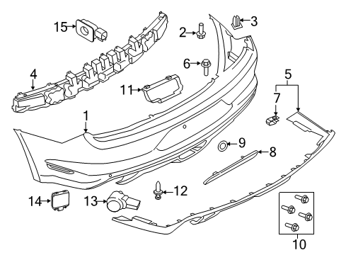 2015 Ford Mustang Parking Aid Diagram 1 - Thumbnail