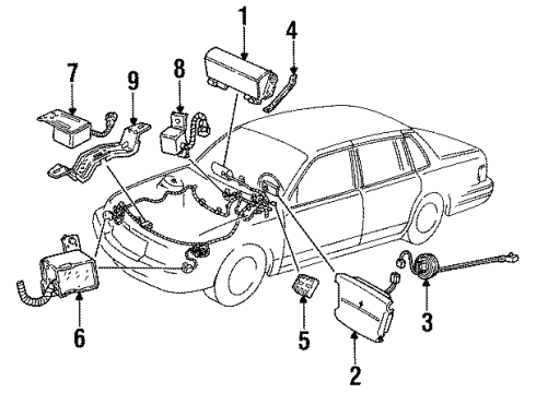 1992 Lincoln Continental Cover And Contact Plate Assy Diagram for F1VY-14A664-D